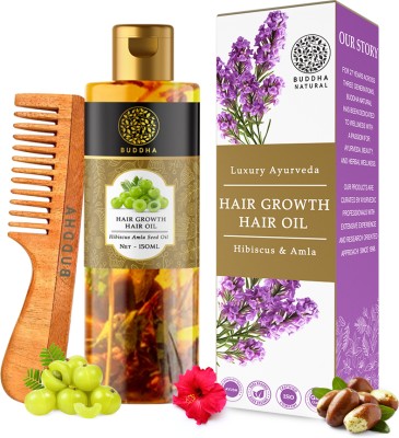 buddha natural Hair Regrowth Oil Handle Neem Kacchi Comb For New Hair Growth & Longer Hair, Hair Oil(150 ml)