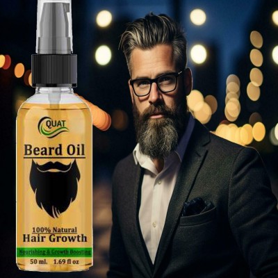 QUAT Beard Nourishing Growth Oil with Advanced Beard Growth Solution Hair Oil(50 ml)