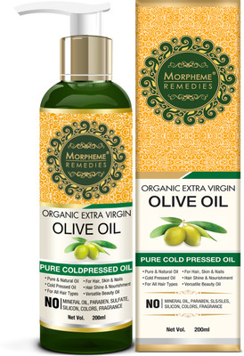 Morpheme Remedies Organic Extra Virgin Olive Oil (Pure ColdPressed Oil) Hair Oil(200 ml)