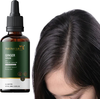 7days natural Ginger Hair Oil Elixir for Lush, Thick Hair and Scalp Hair Oil(30 ml)