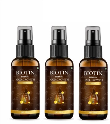 Bejoy Biotin Hair Growth Natural Oil Extracts Argan Oil, Tea Tree Oil Ect. Pack Of 3 Hair Oil(90 ml)