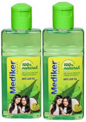 MEDIKER Girls women Anti Lice Treatment Hair Oil, 50ml pack 2 Hair Oil(100 ml)