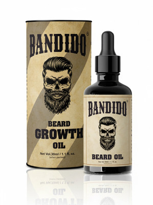 BANDIDO Beard Growth Oil – Rapid Beard Growth & Thickening Formula for Men Hair Oil(30 ml)
