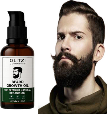 Glitzi Beard Oil -Beard & Mooch Growth Oil – Beard Hair Oil (30 g) Hair Oil(30 g)