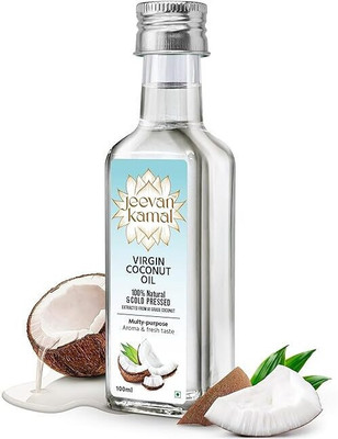 Jeevan Kamal Virgin Coconut Oil | Multipurpose Usage | Daily Cooking | Skin And Hair Care | Hair Oil(100 ml)