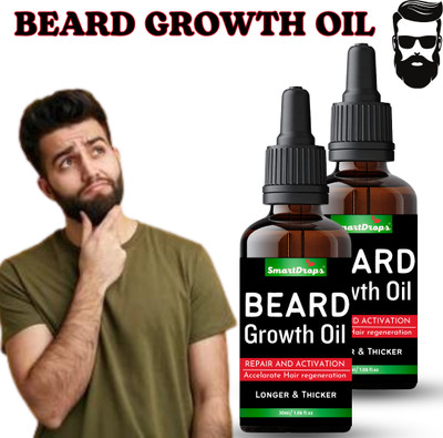 smartdrops 10x Supreme Quality Beard Growth With Advanced Formula Based Hair Oil(60 ml)