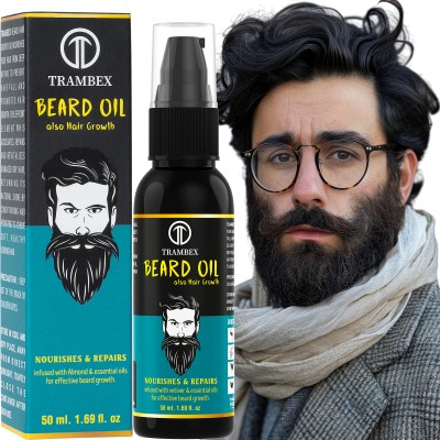 Trambex advanced Beard Growth Oil for Men - (Almond & Jojoba) for Beard Growth hair oil Hair Oil(50 ml)