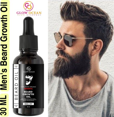 glowocean Advanced Beard Growth oil-More Beard Growth With Redensyl,8 Natural Hair Oil(30 ml)