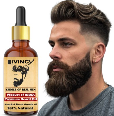 Livincy patchy beard growth oil booster beard oil for blackhairmooch oil forbeardgrowth Hair Oil(30 ml)