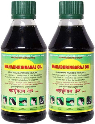 mahabhingraj Mahabhringaraj Ramakrishna Vidyut Ayurved Original Bhringraj Tel Hair Oil(400 ml)