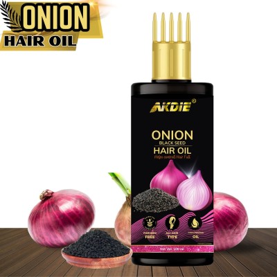 AKDIE Red Onion Black Seed Hair Oil - WITH COMB APPLICATOR Hair Oi Hair Oil(100 ml)