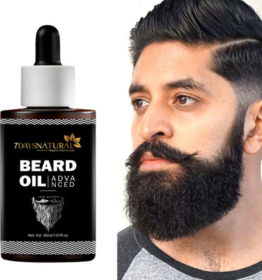 7days natural Beard Growth oil Men choice Beard smooth shine  Hair Oil(30 ml)
