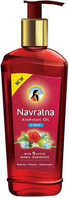Navratna Ayurvedic Cool Oil| With Pump| Relieves Headache, Fatigue Hair Oil(500 ml)
