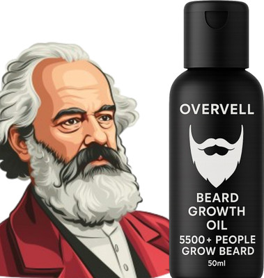 overvell Organic Beard Oil for Men | Strengthen Roots & Remove Beard Itch Hair Oil(50 ml)