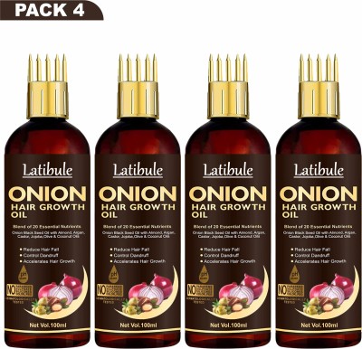Latibule Black Seed Onion Hair Oil - WITH COMB APPLICATOR - Regrowth Aryuvedic  Hair Oil(400 ml)