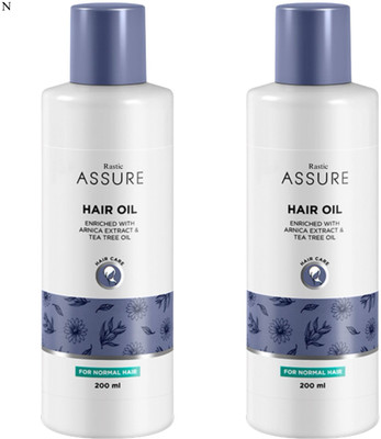 Rastic Assure Hair Oil enriched with Arnica Extract & Tea Tree oil Hair Oil Pack of 2 Lid-19 Hair Oil(400 ml)