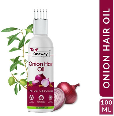 Oneway Happiness Onion Hair Oil with Natural Ingredients for Dandruff-Free Hair 100ml Hair Oil(100 ml)