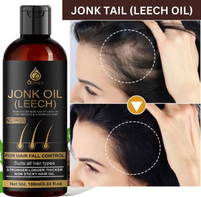 6Drops Jonk oil (Leech Tail) Pure and Natural For Faster Hair Growth hair shine oil Hair Oil(100 ml)