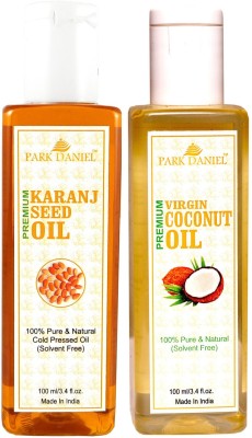 PARK DANIEL Premium Karanj oil and Coconut oil combo of 2 bottles of 100 ml (200ml) Hair Oil(200 ml)