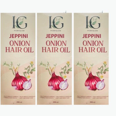 JEPPINI IG ONION HAIR OIL pack of 3 Hair Oil(200 ml)