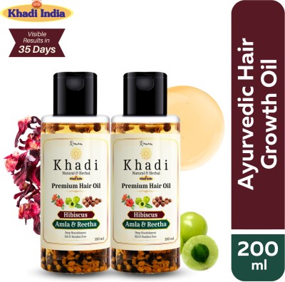 Romam KHADI Hibiscus, Amla & Reetha Premium Hair Oil | Deep Nourishment | SLS Free Hair Oil(200 ml)