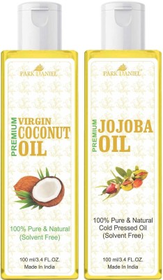 PARK DANIEL Organic Jojoba oil and Coconut oil combo pack of 2 bottles of 100 ml(200 ml) Hair Oil(200 ml)
