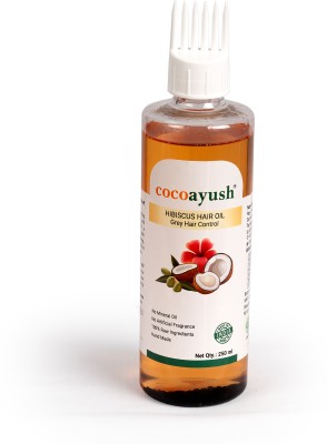 cocoayush Hibiscus Hair Oil | Gray Hair Control | Accelerated Hair Growth Hair Oil(250 ml)