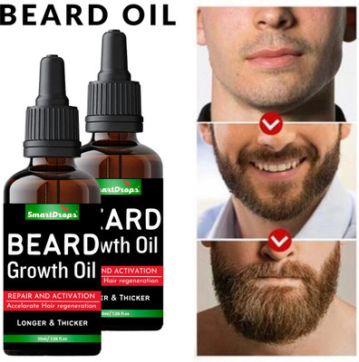 smartdrops Beard Growth Oil for Men For Better Beard Growth With Thicker Beard Hair Oil(60 ml)