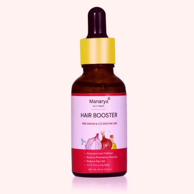 Manarya Hair Booster Oil with Red Onion & Co Enzyme Q10 - Prevents Premature Greying Hair Oil(30 ml)