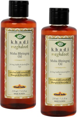 MEGHDOOT Khadi Maha Bhringraj Hair Oil for Long, Healthy & dandruff free hair 210ML Hair Oil(420 ml)