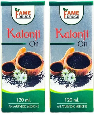 Fame Kalonji - Black Seed Oil 120 ML pack of 2 Hair Growth, Joints Pain, Skin Firming Hair Oil(120 ml)