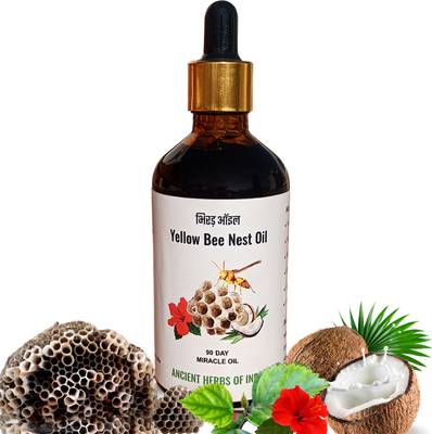 Ancient Herbs of India Yellow Bee Nest Hair Oil for Hair Growth & Hair Fall Control with Tataiya Chatta Hair Oil