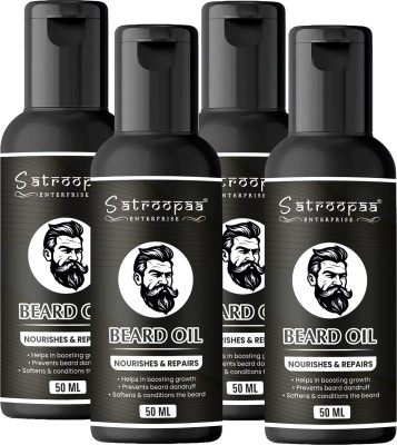 satroopaa beard oil men For Beard Smooth Combo (Pack Of 4 50ML Bottle) Hair Oil(200 ml)