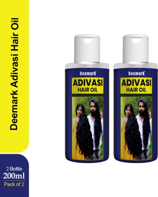 Deemark Aadivasi Hair Oil Herbal Hair Oil for Hair Growth & Hair fall Control (Pack of 2) Hair Oil(200 ml)