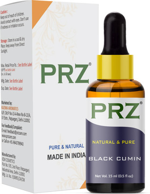PRZ Black Cumin Seed (Kalonji Oil) Cold Pressed Carrier Oil (15ML) - Pure Natural Hair Oil(15 ml)