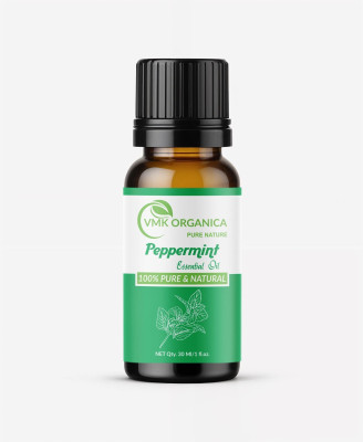 VMK ORGANICA Peppermint Essential Oil | Natural Aromatherapy Oil for Diffuser, Massage(30 ml)