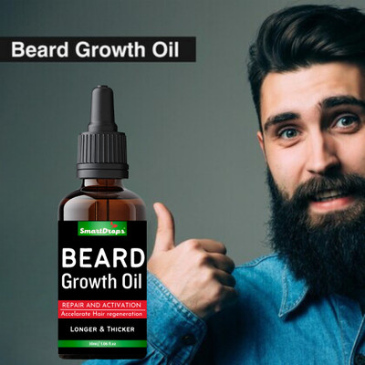 smartdrops Beard Oil for a Luxuriously Soft and Well-Groomed Look with Subtle Hair Oil(30 ml)