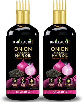 Phillauri Black Seed Hair oil For Hair growth||Sealing split ends||(pack of 2) Hair Oil(600 ml)