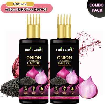 Phillauri Black Seed Onion Oil for Hair Regrowth & Hair Fall Control Hair Oil(200 ml)