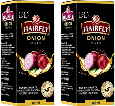 DOOMSDAY HAIRFLYN ONION HAIR OIL FOR STRONGER & THICKER HAIR PACK OF 100ml x 2 Hair Oil(200 ml)