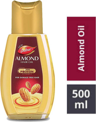 Dabur Almond with Soya Protein & 10x Vitamin-E  Hair Oil(500 ml)
