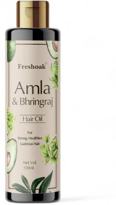 freshoak Amla And Bhringraj Hair Oil | Promotes Hair Growth & Reduce Hair Fall | Hair Oil(120 ml)