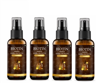 Bejoy Biotin Natural Oil Extracts Based- Argan Oil, Tea Tree Oil Ect. Pack Of 4 Hair Oil(120 ml)