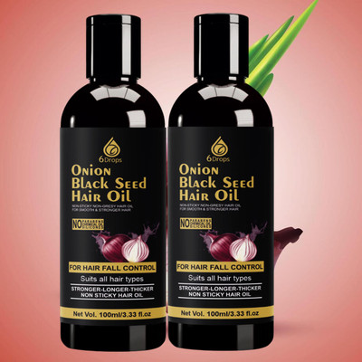 6Drops Boost Hair Volume with Onion Oil – 100ml (Pack of 2) Hair Oil(100 ml)