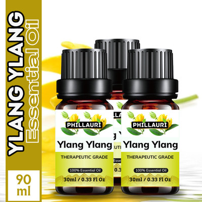 Phillauri Ylang Ylang Essential Oil For Natural And Undiluted For Hair, Skin And Face Hair Oil(90 ml)