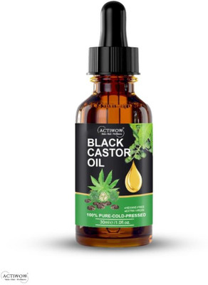 ACTIWOW Black Castor Oil For Hair Repair & Frizz Control Hair Oil(30 ml)