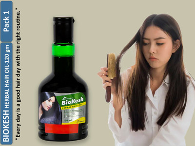BIOKESH Herbal Hair Oil Reduces Hair Fall, Backers & Regrowth Treatment for All Type Hair Oil(120 ml)