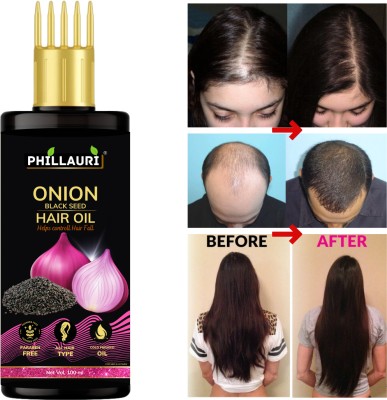 Phillauri Black Seed Onion - WITH COMB APPLICATOR  Hair Oil(100 ml)