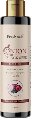 freshoak ONION WITH BLACK SEED HAIR OIL | PACK OF 2 Hair Oil(240 ml)