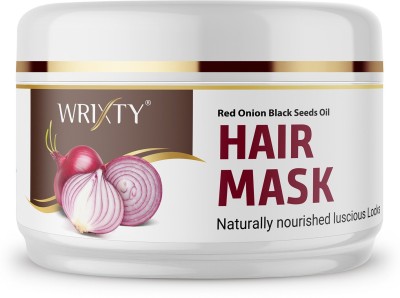 Wrixty Red Onion Hair Mask with Keratin | Hair Mask for Hair Growth | Hair Mask for Smoothening, Strong & Thick, Nourished and Frizz Free Hair Mask | Onion Hair Mask for Hair fall Control | Hair Spa Treatment Hair Mask for Dry and Frizzy Hair.(200 ml)